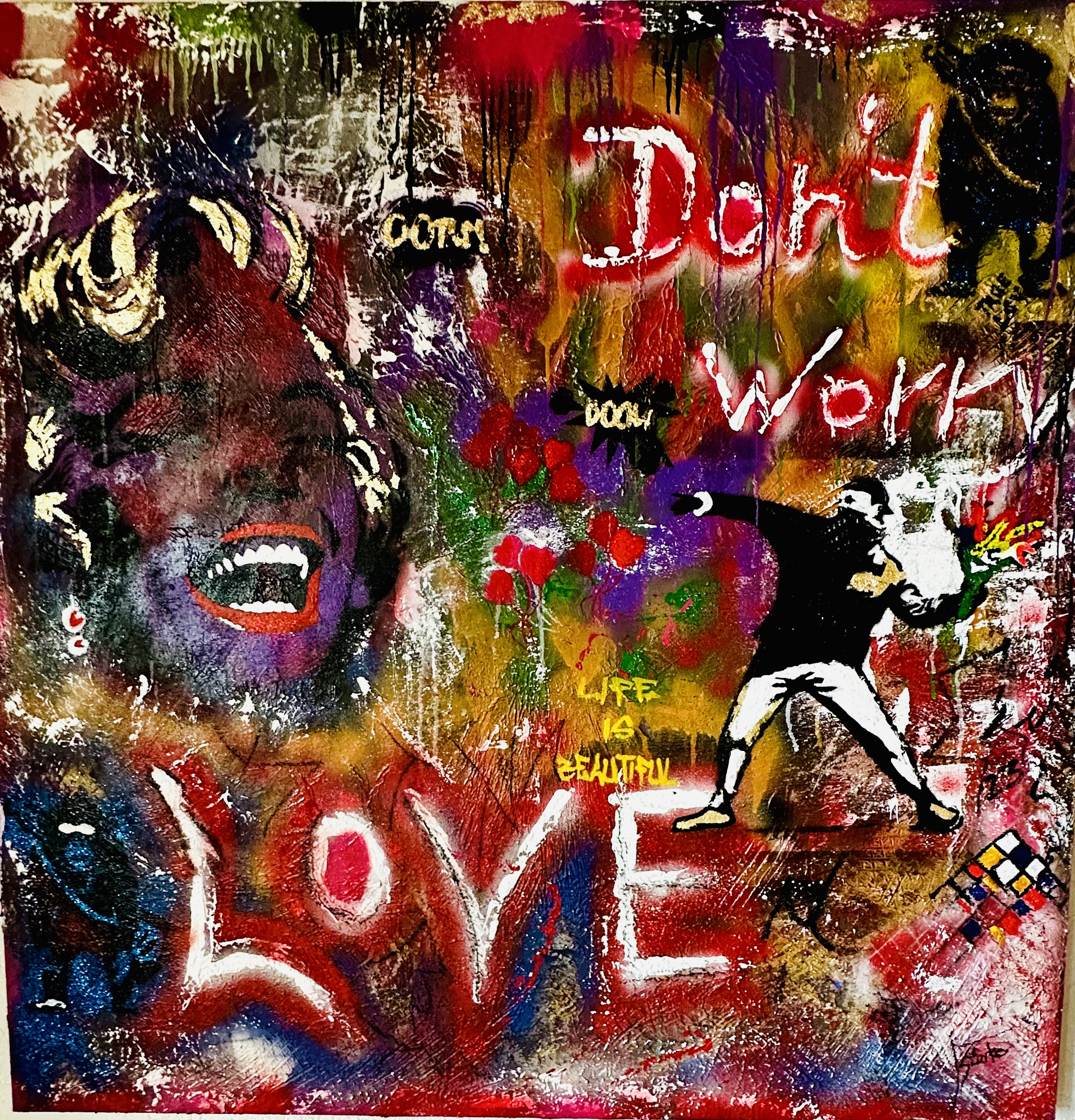 Don't worry - Pop-Art Statement von Anke Starke