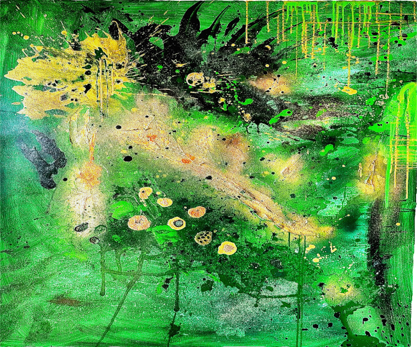 Green Colour No. 1 - Mixed Media Werk von Anke Starke