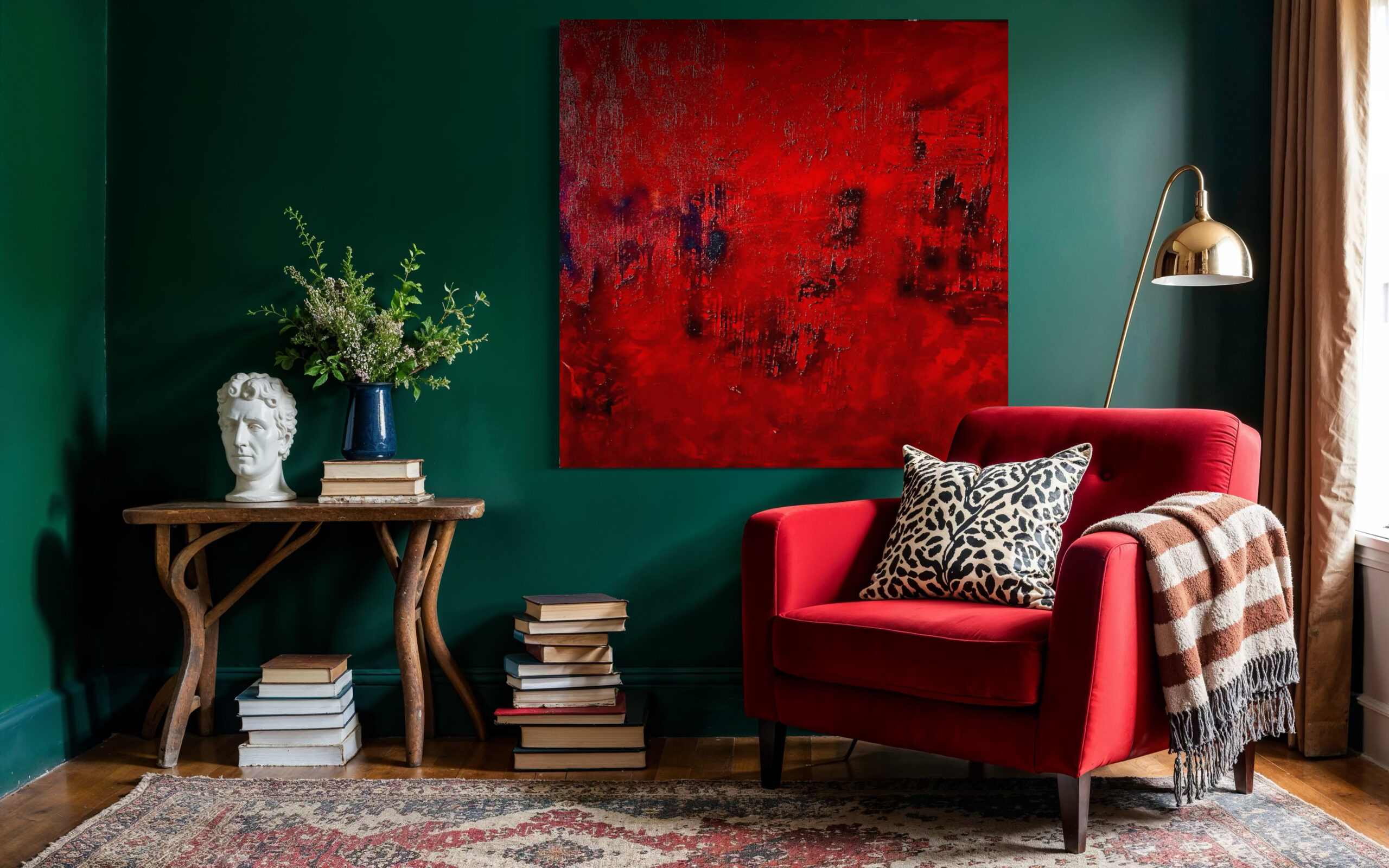 Red - Mixed Media Werk in Rot von Anke Starke