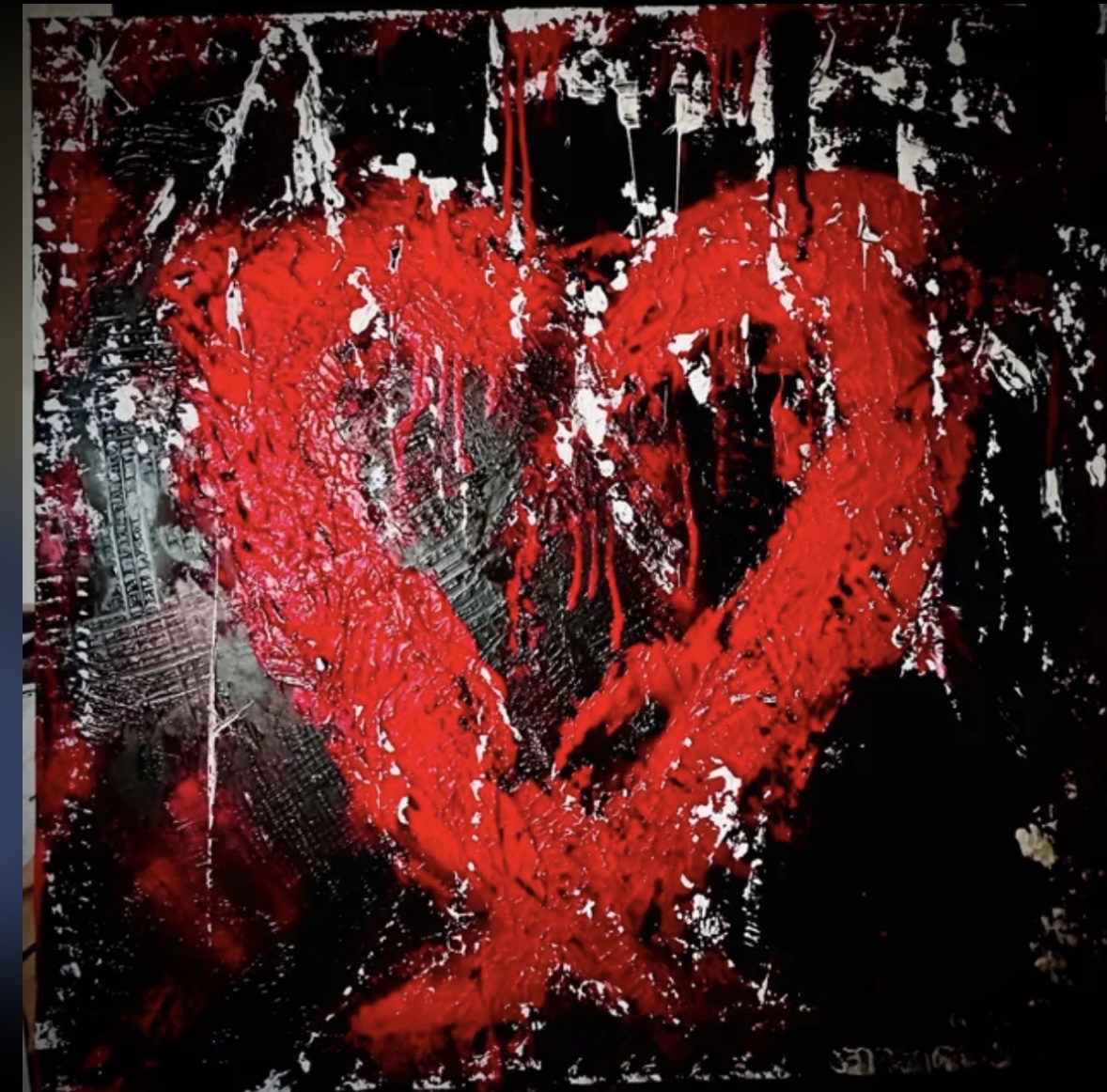 Perfect Love - Pop-Art Werk mit Schattenfugenrahmen