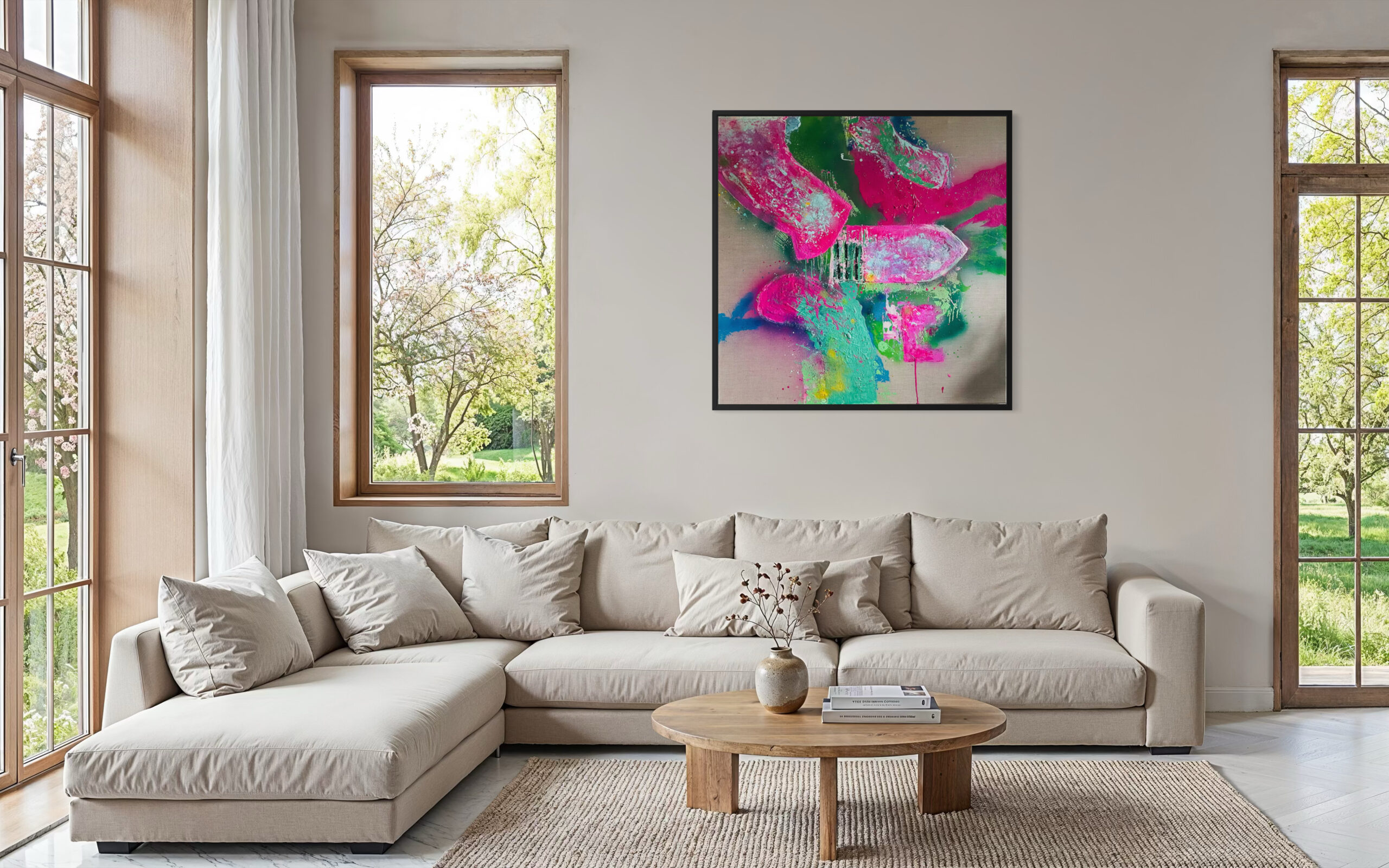 Summer Vibes No. 2 - Mixed Media Auftragsarbeit von Anke Starke